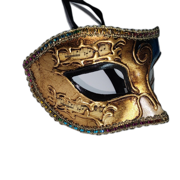 Venezia Hand Painted Masquerade Mask Made in Italy - Picture 3 of 4